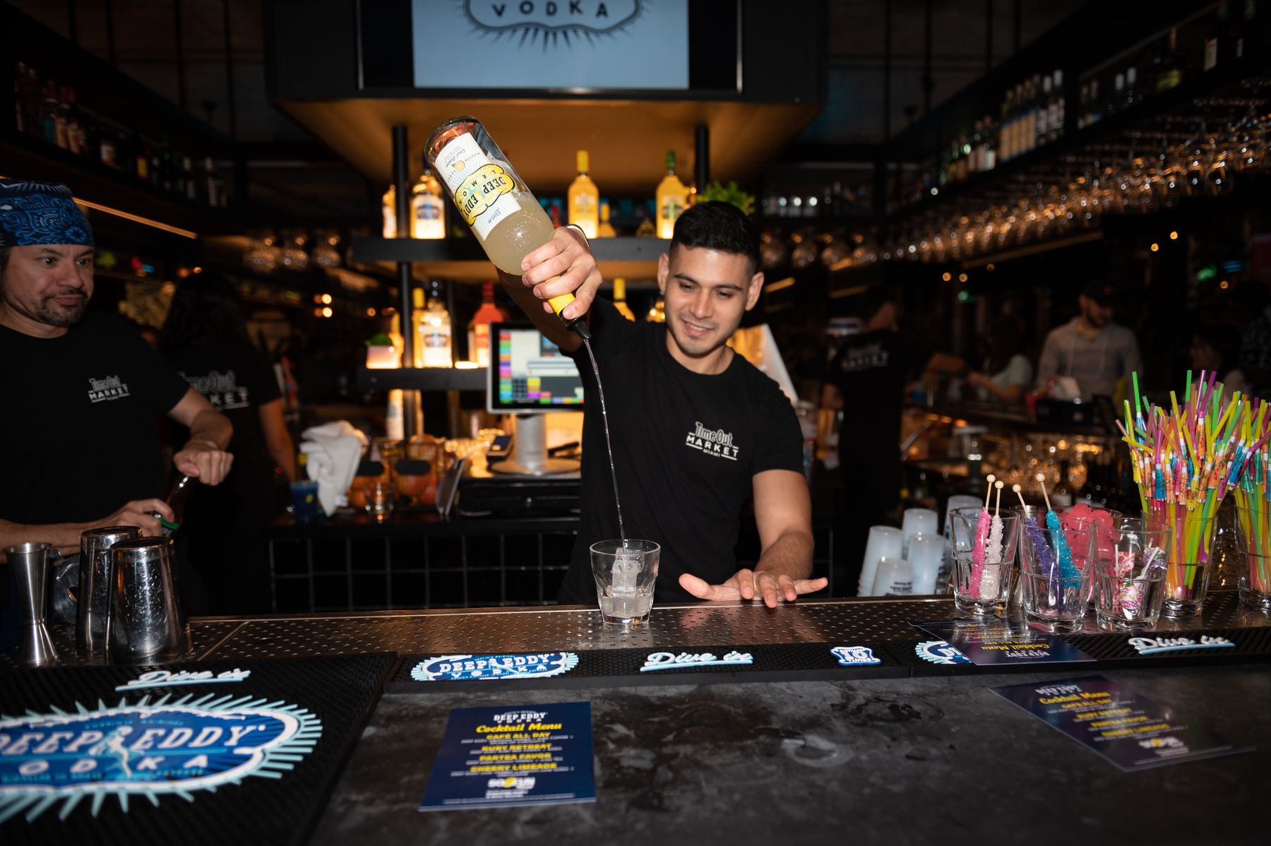 A bartender pouring at the bar in Miami